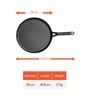 Pre Seasoned 9.4 Inch Black Cast Iron Dosa Tawa