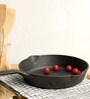 Pre Seasoned Skillet 10.2 Inch Hard Anodised Black Cast Iron Frying Pan