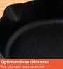 Pre- Seasoned Skillet 8.7 Inch Hard Anodised Black Cast Iron Frying Pan