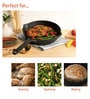 Pre Seasoned Skillet 10.2 Inch Hard Anodised Black Cast Iron Frying Pan