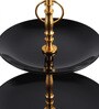 Black Ceramic Double Layer Food Platter