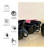 Black Ceramic  (Set Of 6) Tea Cup