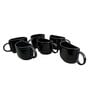 Black Ceramic  (Set Of 6) Tea Cup