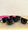 Black Ceramic  (Set Of 6) Tea Cup