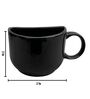 Black Ceramic  (Set Of 6) Tea Cup