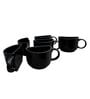 Black Ceramic  (Set Of 6) Tea Cup