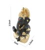 Black Ceramic 3.5 Inch Ganesha Idol