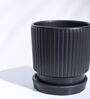Black Ceramic Desk Pot