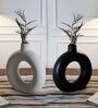 Black Ceramic Modern Table Vases