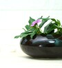 Black Ceramic Desk Pot