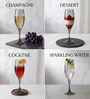 Black Champagne Glass Set of 6