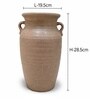 Black Charcoal Rustic Vase with Handles Vintage Style Flower Vase