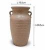 Black Charcoal Rustic Vase with Handles Vintage Style Flower Vase