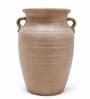 Black Charcoal Rustic Vase with Handles Vintage Style Flower Vase