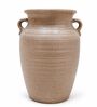 Black Charcoal Rustic Vase with Handles Vintage Style Flower Vase