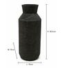 Black Charcoal Textured Geometric Pattern Decorative Vase