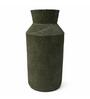 Black Charcoal Textured Geometric Pattern Decorative Vase