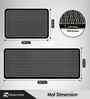 Black Checks Design 40x60 cm Kitchen Floor Mats (Set of 2)