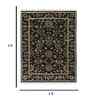 Black Persian Wool & Viscose 2x3 Feet Handmade  Dhurrie