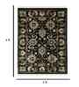 Black Persian Wool & Viscose 2x3 Feet Handmade  Dhurrie