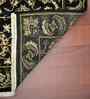 Black Persian Wool & Viscose 2x3 Feet Handmade  Dhurrie