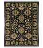 Black Persian Wool 2x3 Feet Handmade  Dhurrie