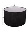 Black Color Jute Fabric Table Lamp Shade