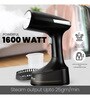 Black Compact Garment Steamer with Detachable Water Tank