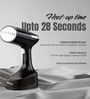 Black Compact Garment Steamer with Detachable Water Tank