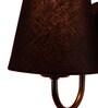 Black conical  cotton Double wall mounted lamp with Black Base