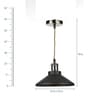 Delica Black Metal Hanging Light