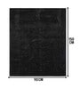 Black Cosmos Microfiber Backing 3X5 Ft Carpet