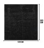 Black Cosmos Microfiber Backing  4X6 Ft Floor Carpet
