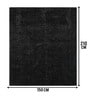 Black Cosmos Microfiber Backing  5X7 Ft Floor Carpet