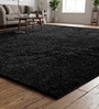 Black Cosmos Microfiber Backing  5X7 Ft Floor Carpet