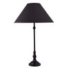Designer Black Cottan Fabric Shade Night Lamp With Mild Steel Base