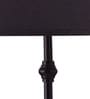 Designer Black Cottan Fabric Shade Night Lamp With Mild Steel Base