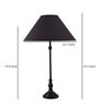 Designer Black Cottan Fabric Shade Night Lamp With Mild Steel Base