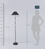 Manderley Black Fabric Shade Club Floor Lamp With Metal Base
