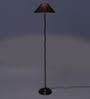 Manderley Black Fabric Shade Club Floor Lamp With Metal Base