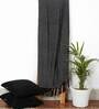 Black Solid Cotton 50x60 Inches Sofa Throw