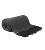 Black Solid Cotton 50x60 Inches Sofa Throw