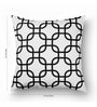Black Geometric Cotton 16 x 16 Inches Cushion Covers (Set of 10)