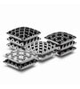 Black Geometric Cotton 16 x 16 Inches Cushion Covers (Set of 10)
