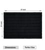 Black Cotton 21X37 Inches Anti-Skid Bath Mat