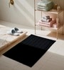 Black Cotton 21X37 Inches Anti-Skid Bath Mat