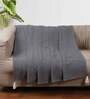 Black Solid Cotton 60x50 Inches Sofa Throw