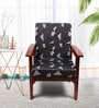 Black Cotton Abstract 20x20 Inches 1 Seater Sofa Chair Covers (Pack of 10)