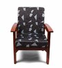Black Cotton Abstract 20x20 Inches 1 Seater Sofa Chair Covers (Pack of 10)