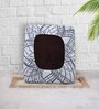 Black Cotton Abstract 20x20 Inches 1 Seater Sofa Chair Covers (Pack of 4)